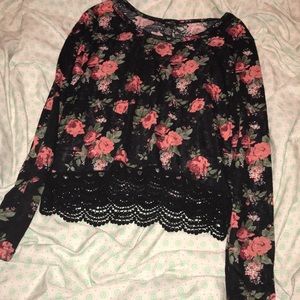 rue 21 crop top long sleeve